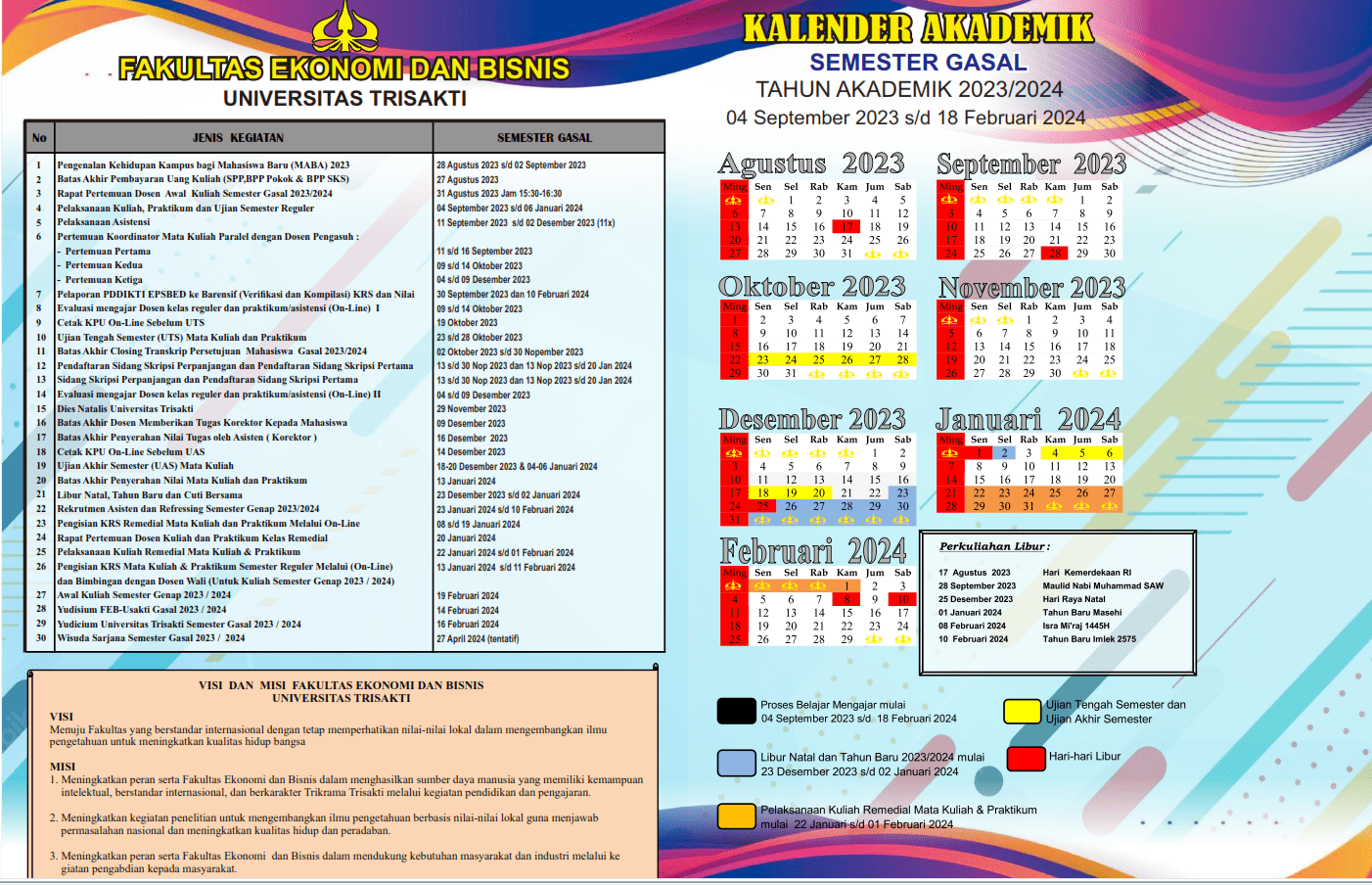 Academic Calendar - D3 Akuntansi Perpajakan